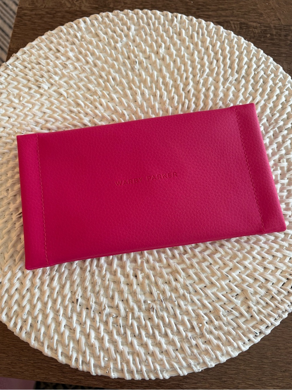 Warby Parker Vibrant Pink Dual-Pocket Eyewear Sleeve